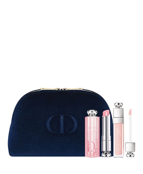 dior 3-pc. addict lip makeup gift set|Dior lip balm gift set.